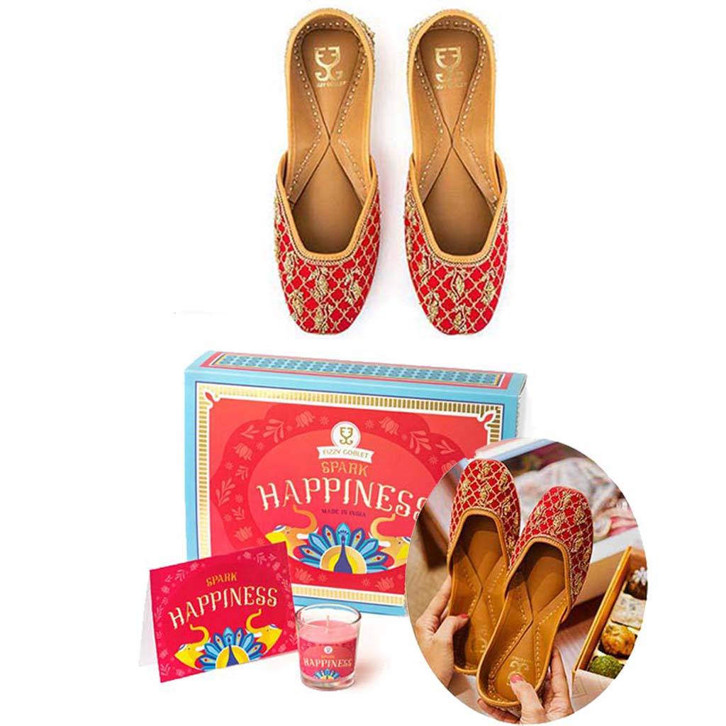Lady in red + Candle -  Festive Gift Box - Fizzy Goblet