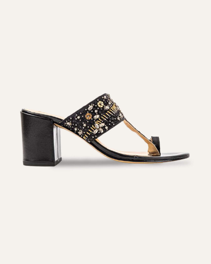 Black Currant - Kolha Block Heel : Limited edition
