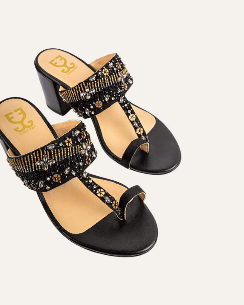Black Currant - Kolha Block Heel : Limited edition