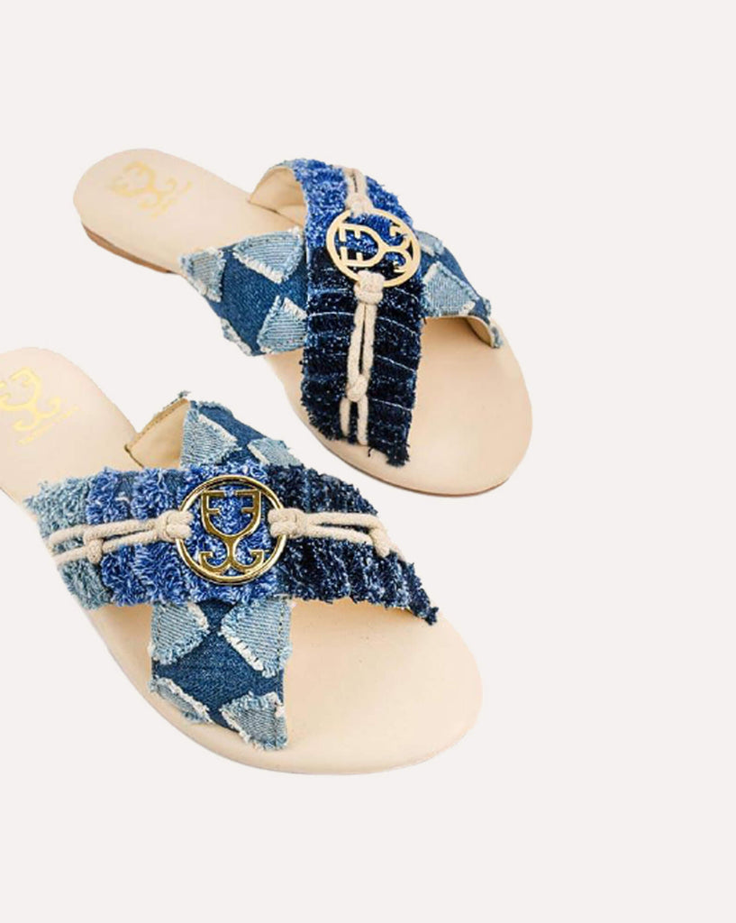 Denim Days : Criss Cross Slides - Vegan