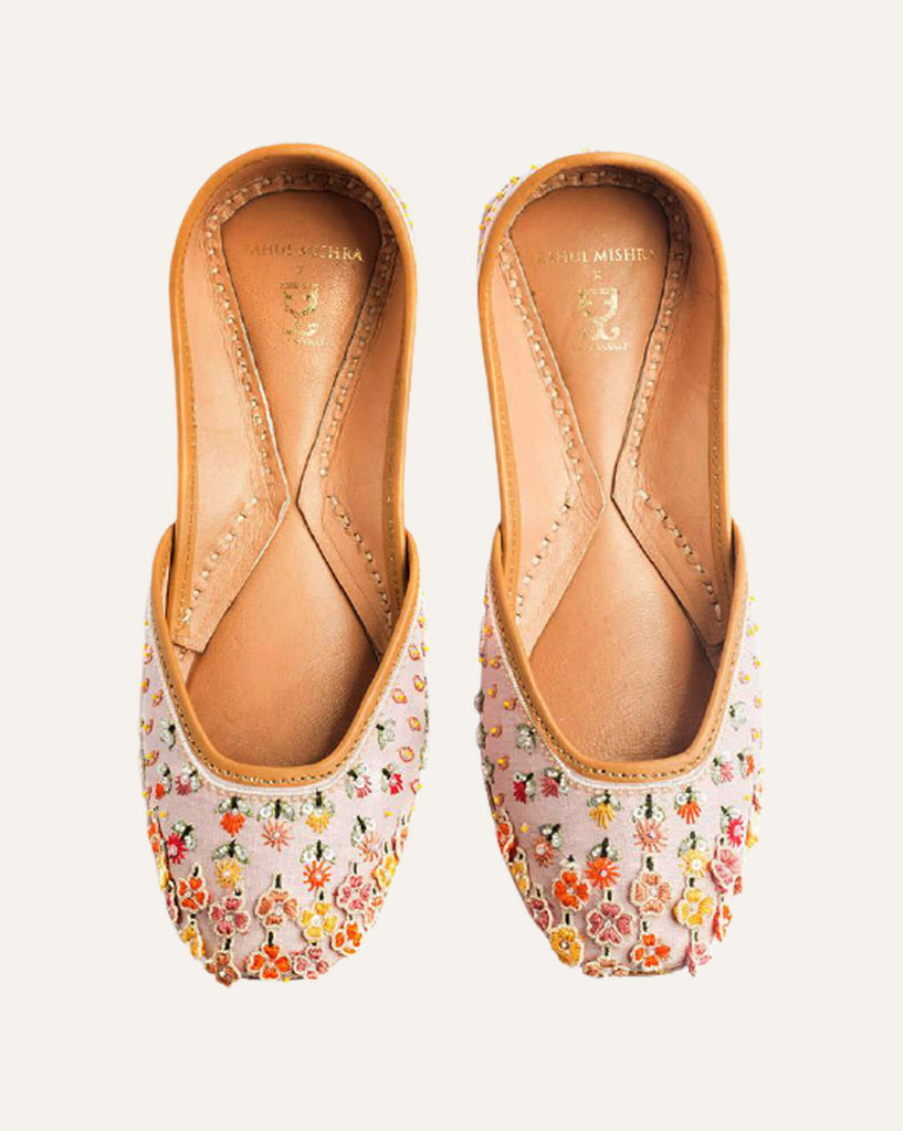 Falling Flowers Lilac : Juttis - Limited Edition : Rahul Mishra X Fizzy Goblet