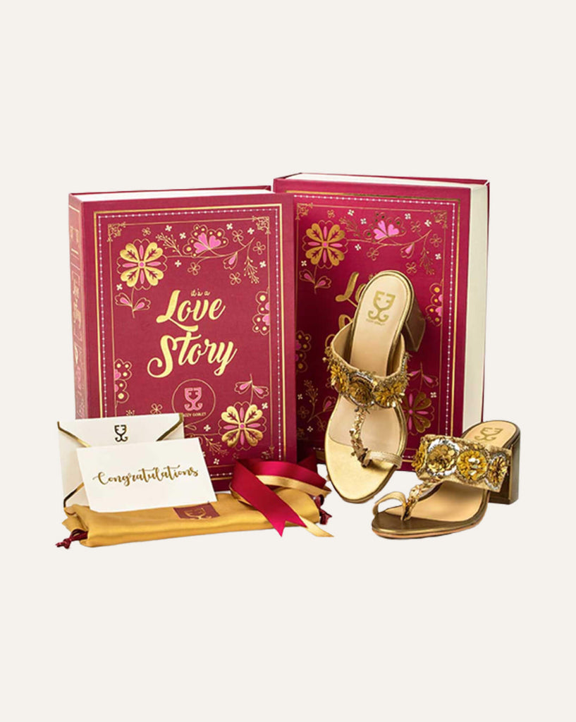 Love Story Box - Golden Jalebi Heels