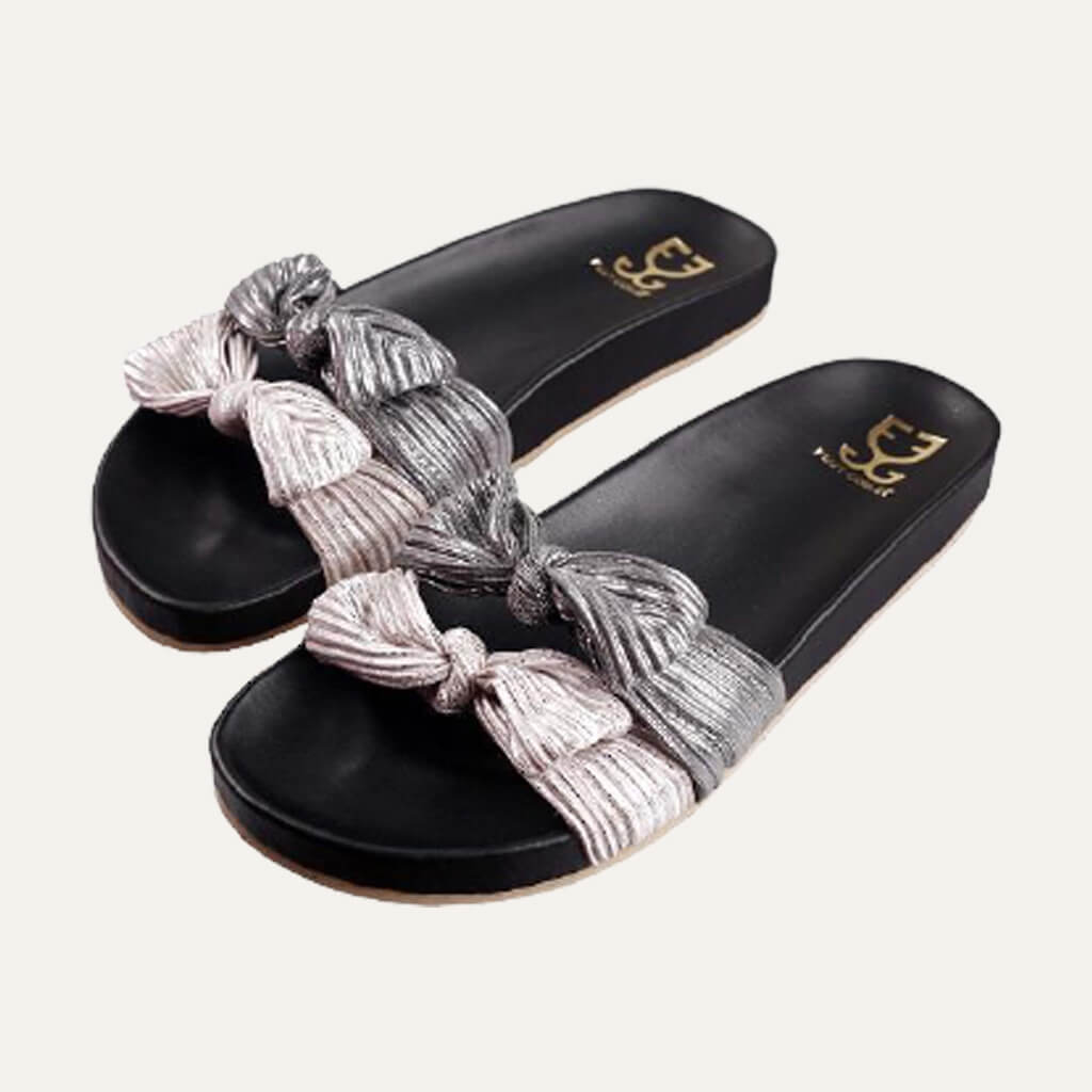 Metallic Mojo : Vegan Sliders -  Lounge Slippers - Fizzy Goblet