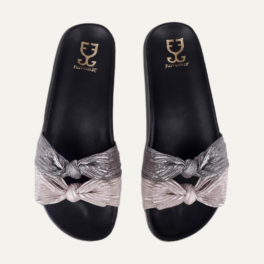 Metallic Mojo : Vegan Sliders -  Lounge Slippers - Fizzy Goblet