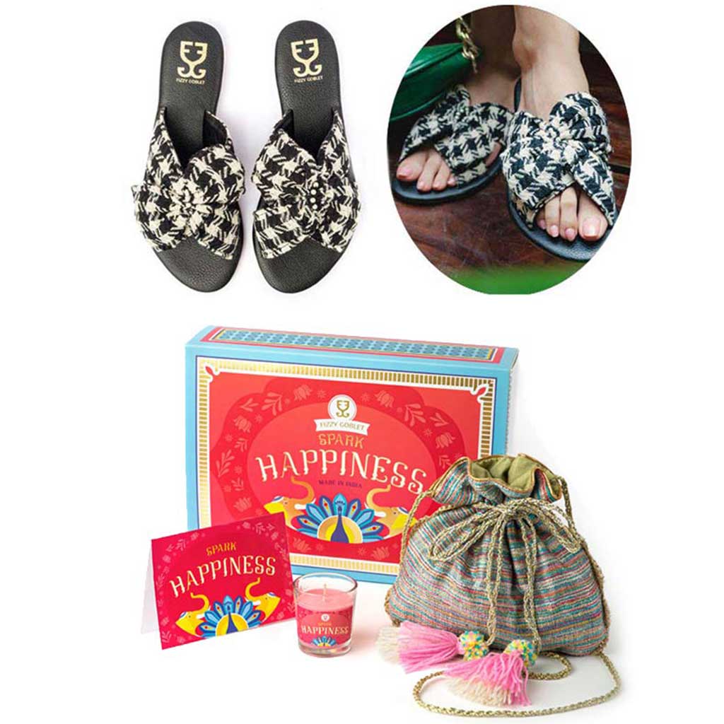 Checking in+Potli+Candle -  Festive Gift Box - Fizzy Goblet
